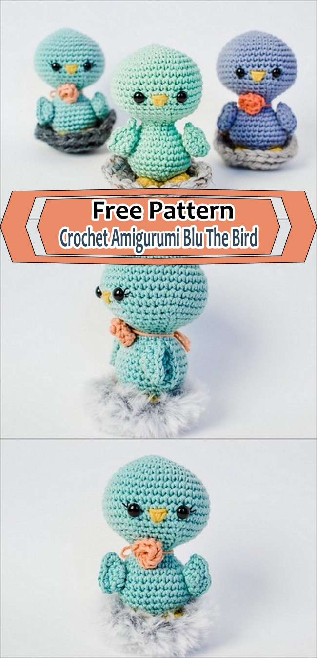 Crochet Amigurumi Blu The Bird Free Pattern