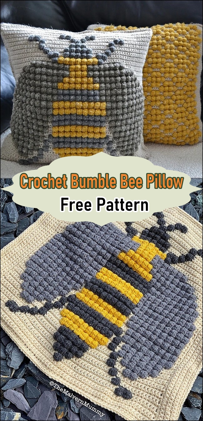 Crochet Bumble Bee Pillow Pattern