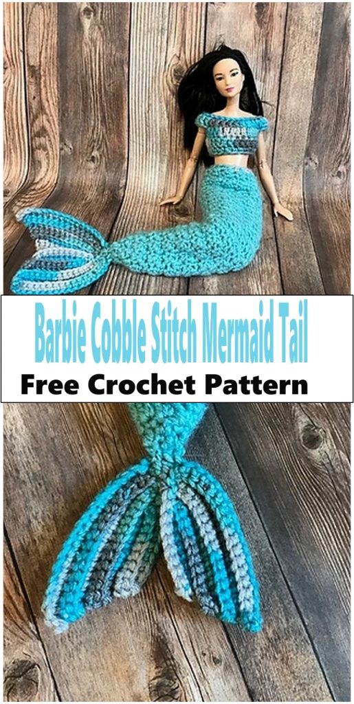 Barbie Cobble Stitch Mermaid Tail