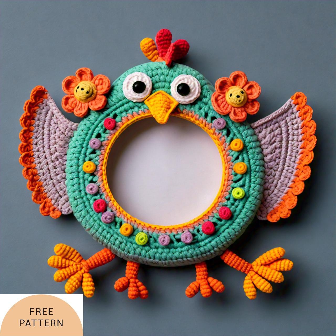Charming Crochet Bird Frame Beautiful pattern Project