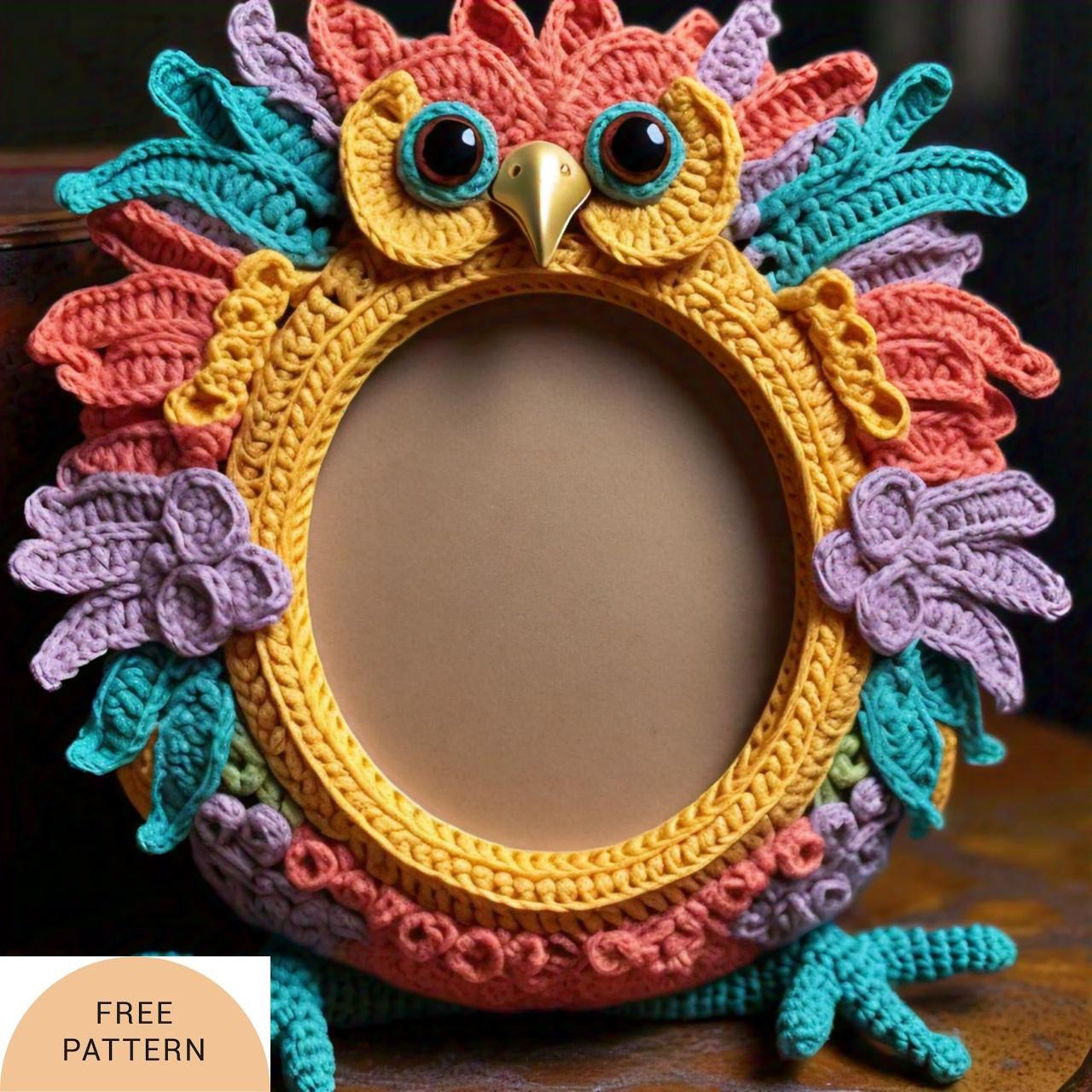 Charming Crochet Bird Frame Beautiful pattern Project
