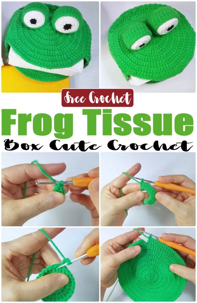 Crochet Frog Tissue Box