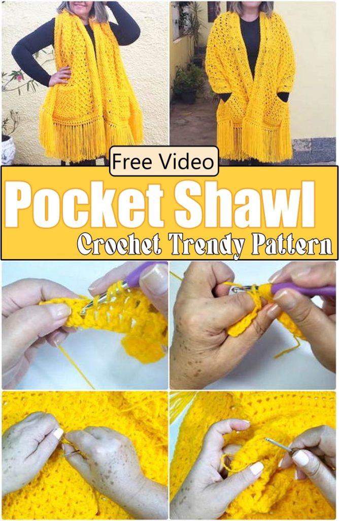 Crochet Pocket Shawl Pattern