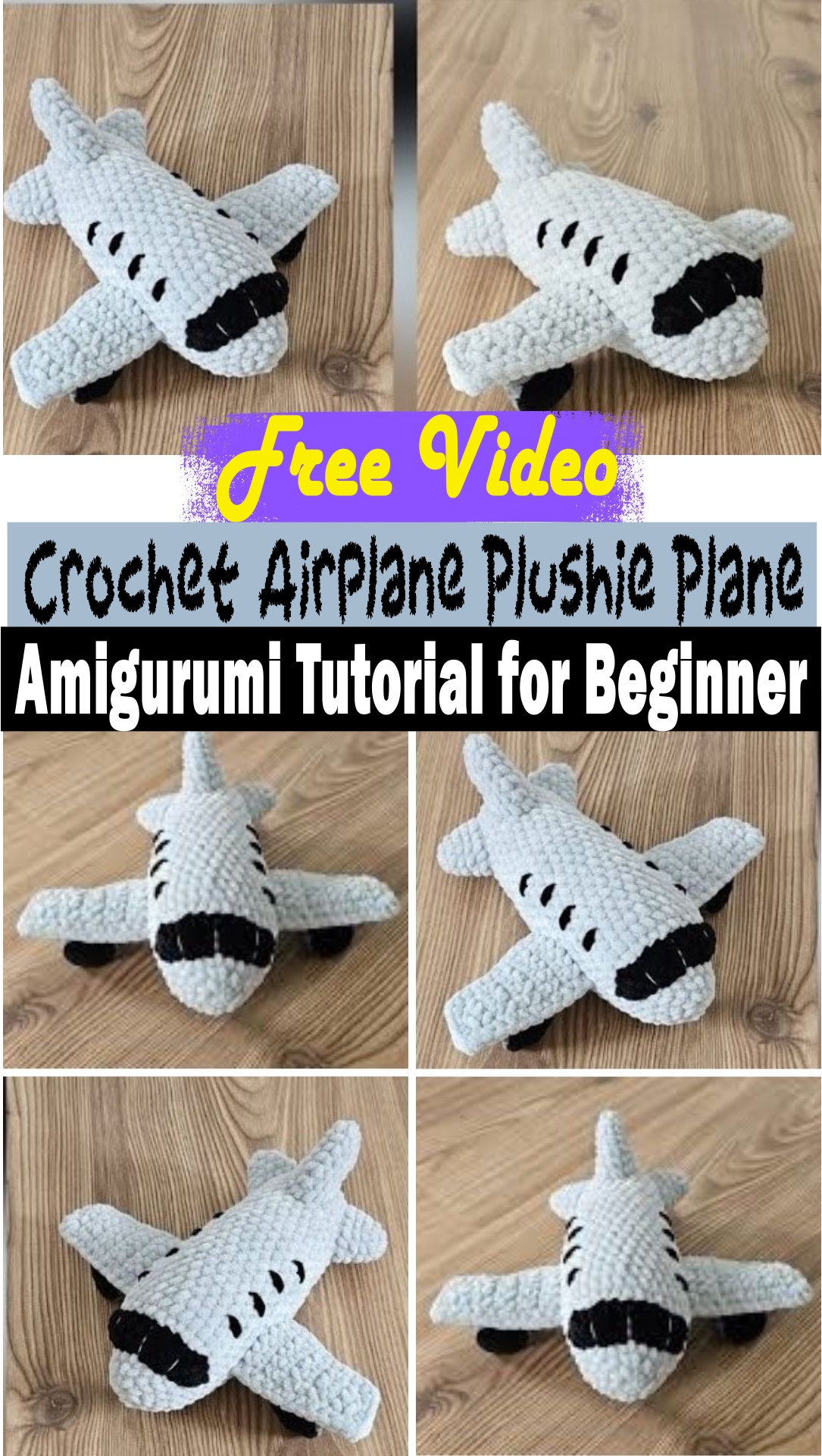 Crochet Airplane Plushie Plane Amigurumi Tutorial for Beginner