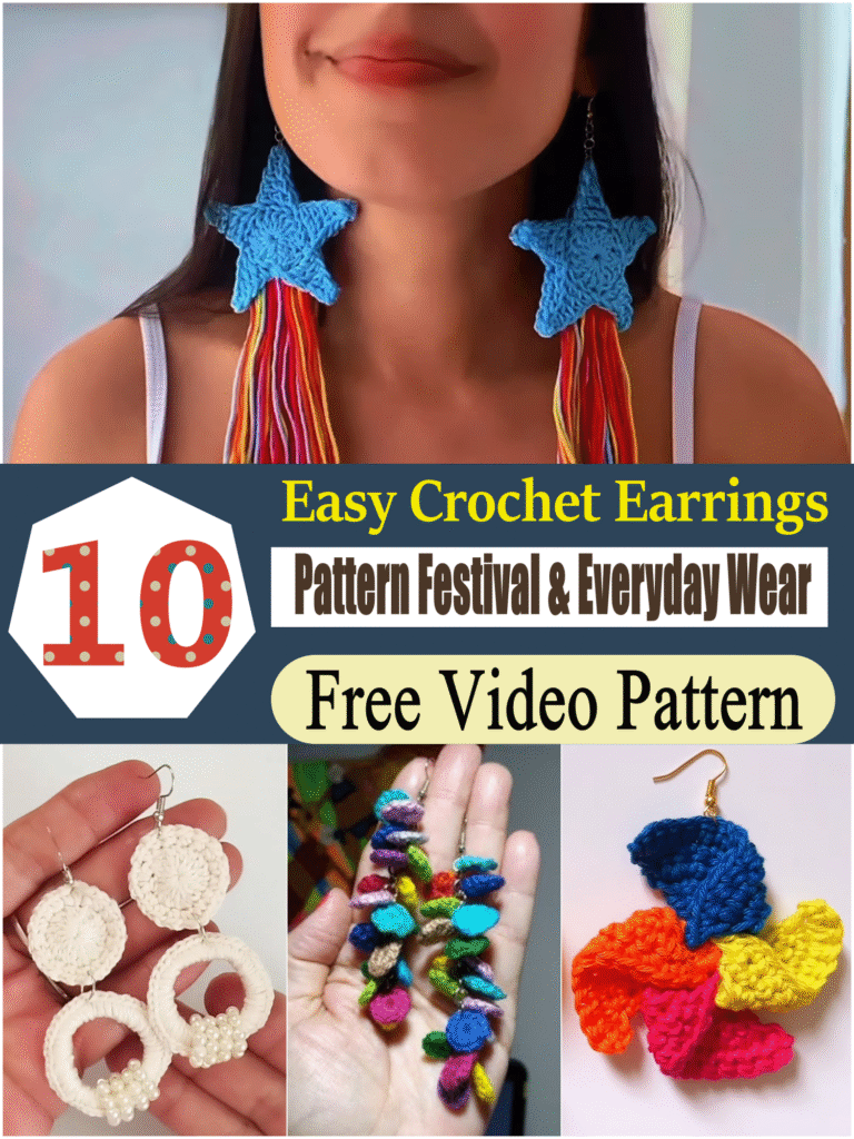 Easy Crochet Earrings Pattern Festival & Everyday Wear 