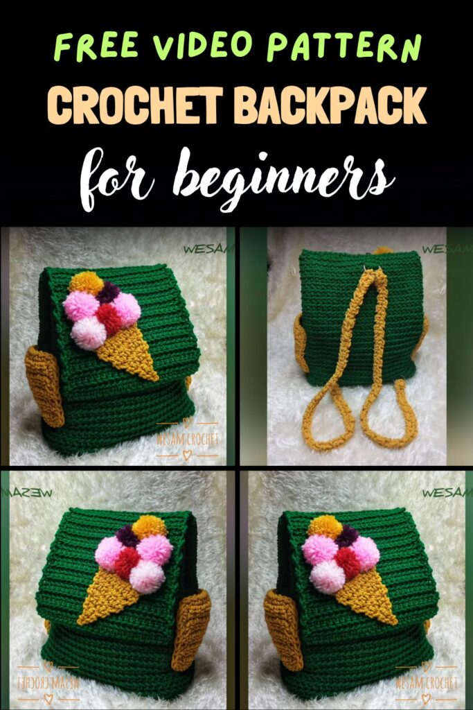 Easy and Cute Free Crochet Backpack Pattern for beginners