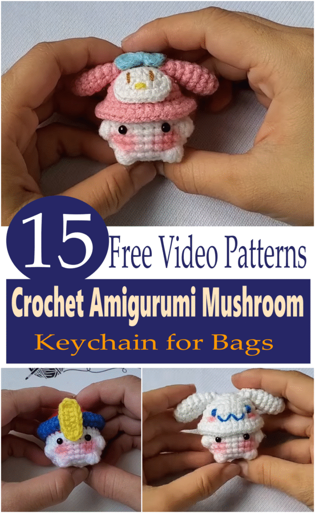 Free Must-Make Crochet Amigurumi Mushroom Keychain for Bags, Purses, and Keys