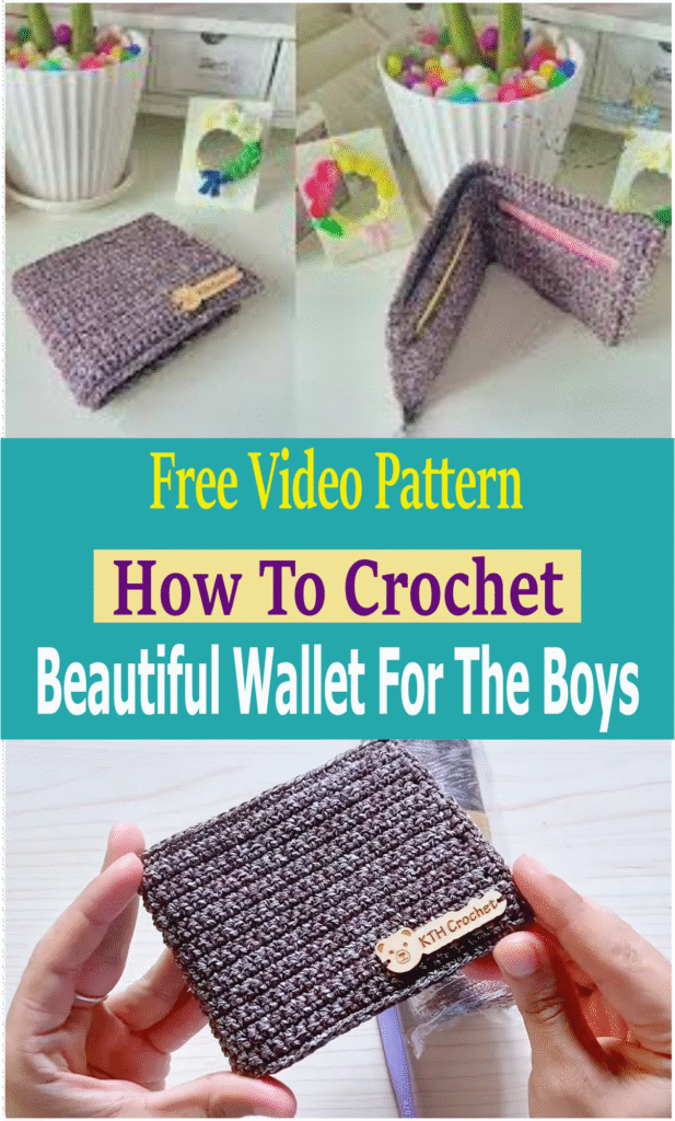 How To Crochet Beautiful Wallet For The Boys
