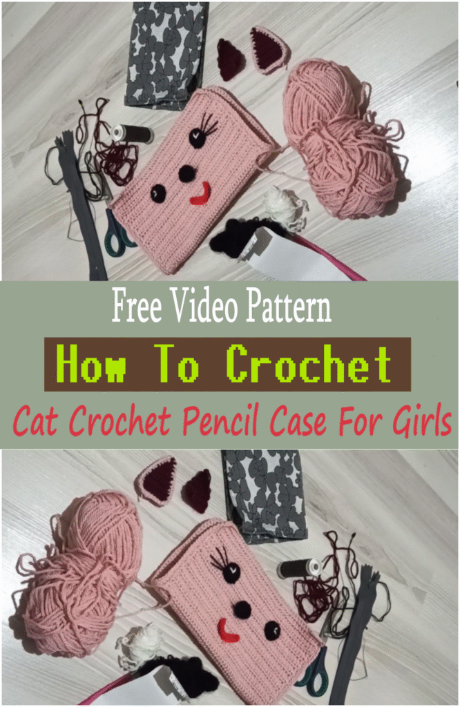 How To Crochet Cat Crochet Pencil Case For Girls