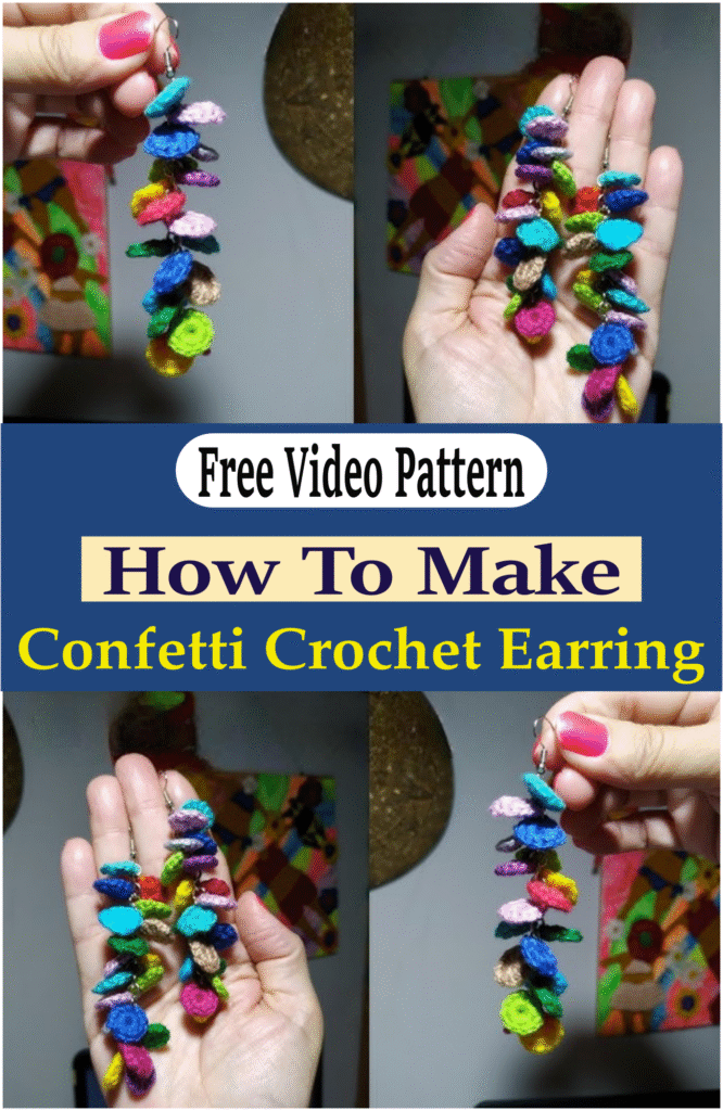 How To Make Confetti Crochet Earring