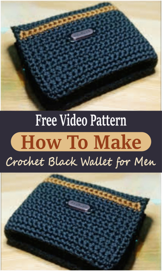 How To Make Crochet Black Wallet for Men