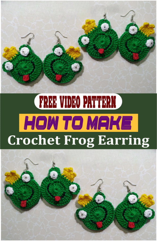 How To Make Crochet Frog Earring