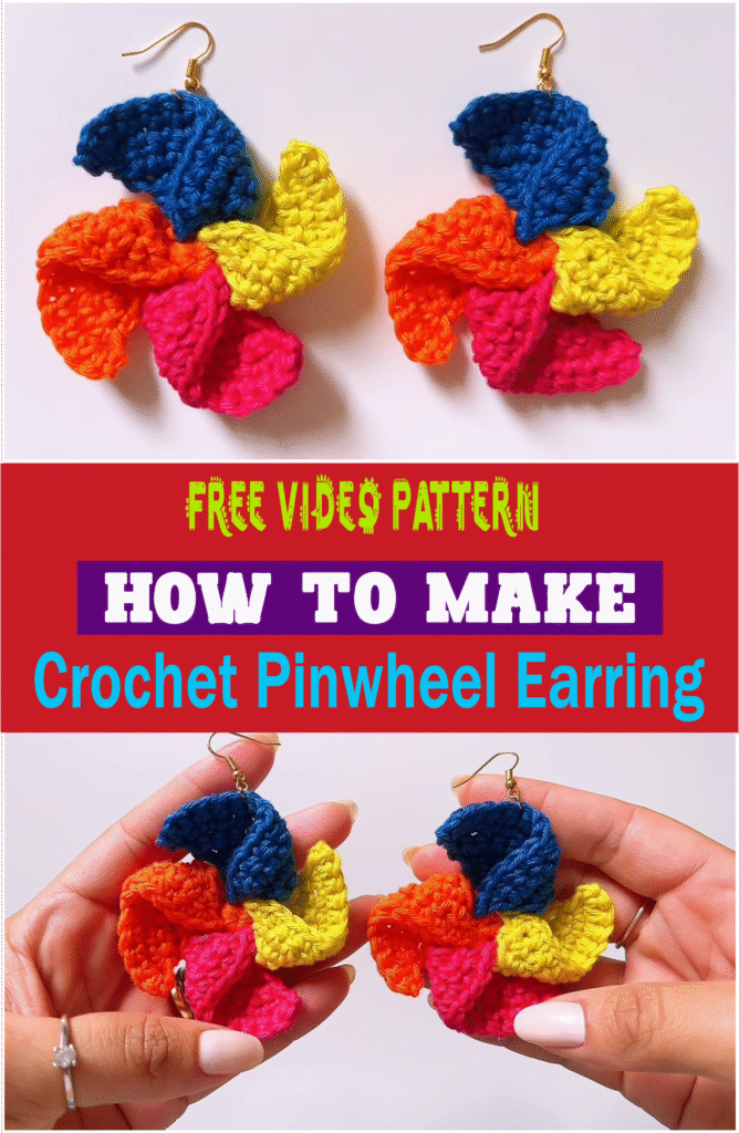 How To Make Crochet Pinwheel Earring