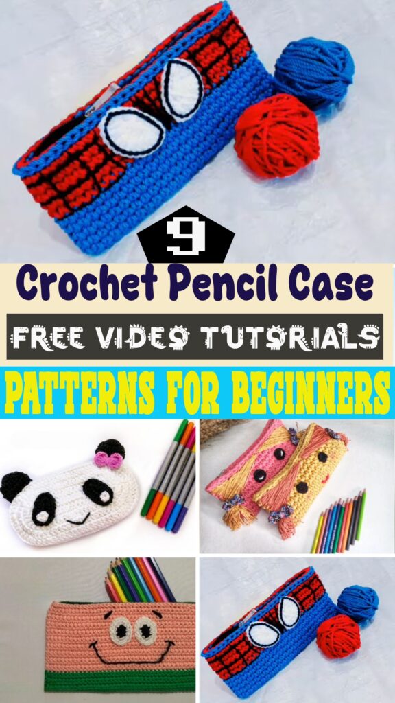 No-Sew Free Crochet Pencil Case Patterns For Beginners