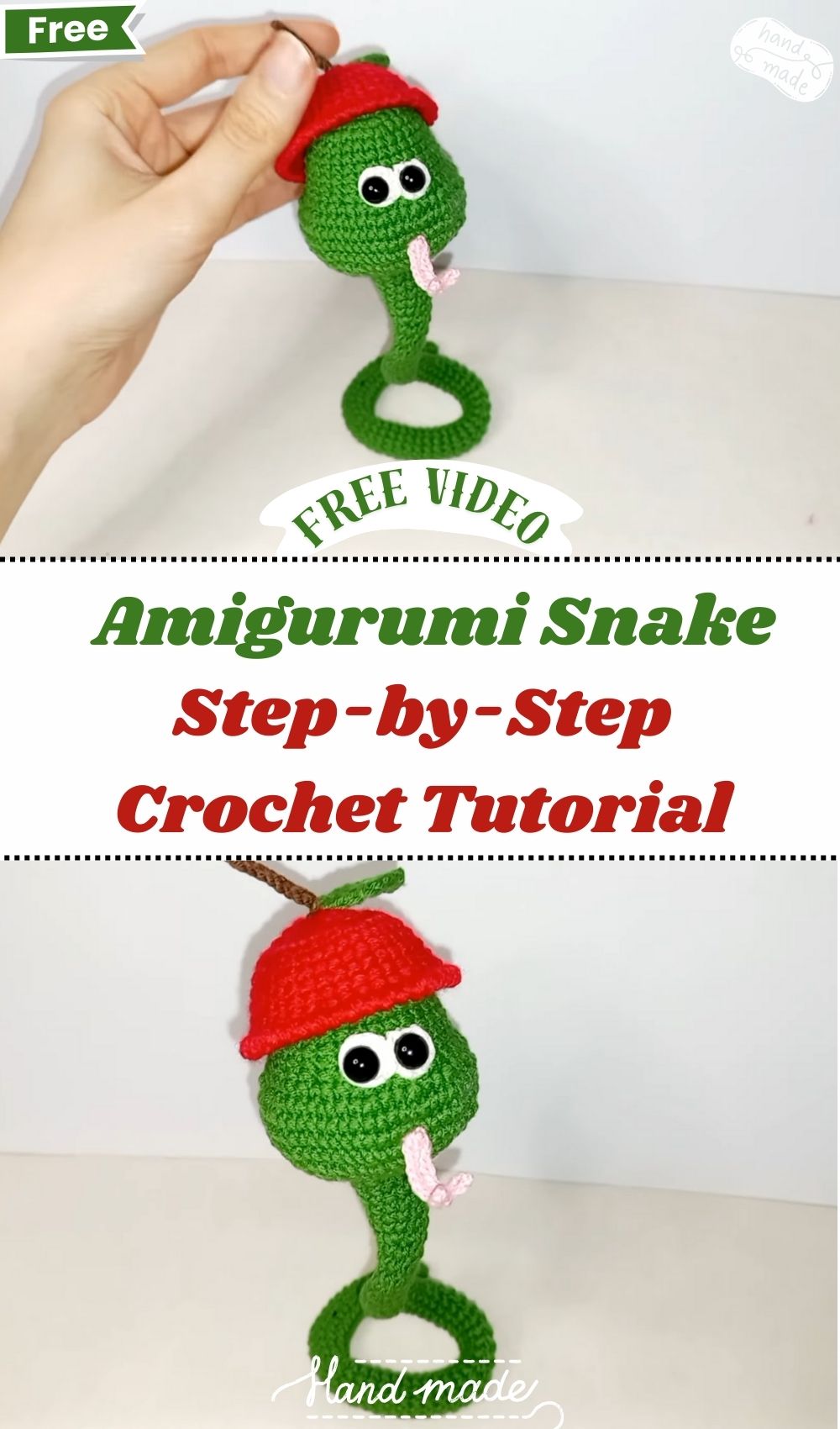 Amigurumi Snake Step-by-Step Crochet Tutorial