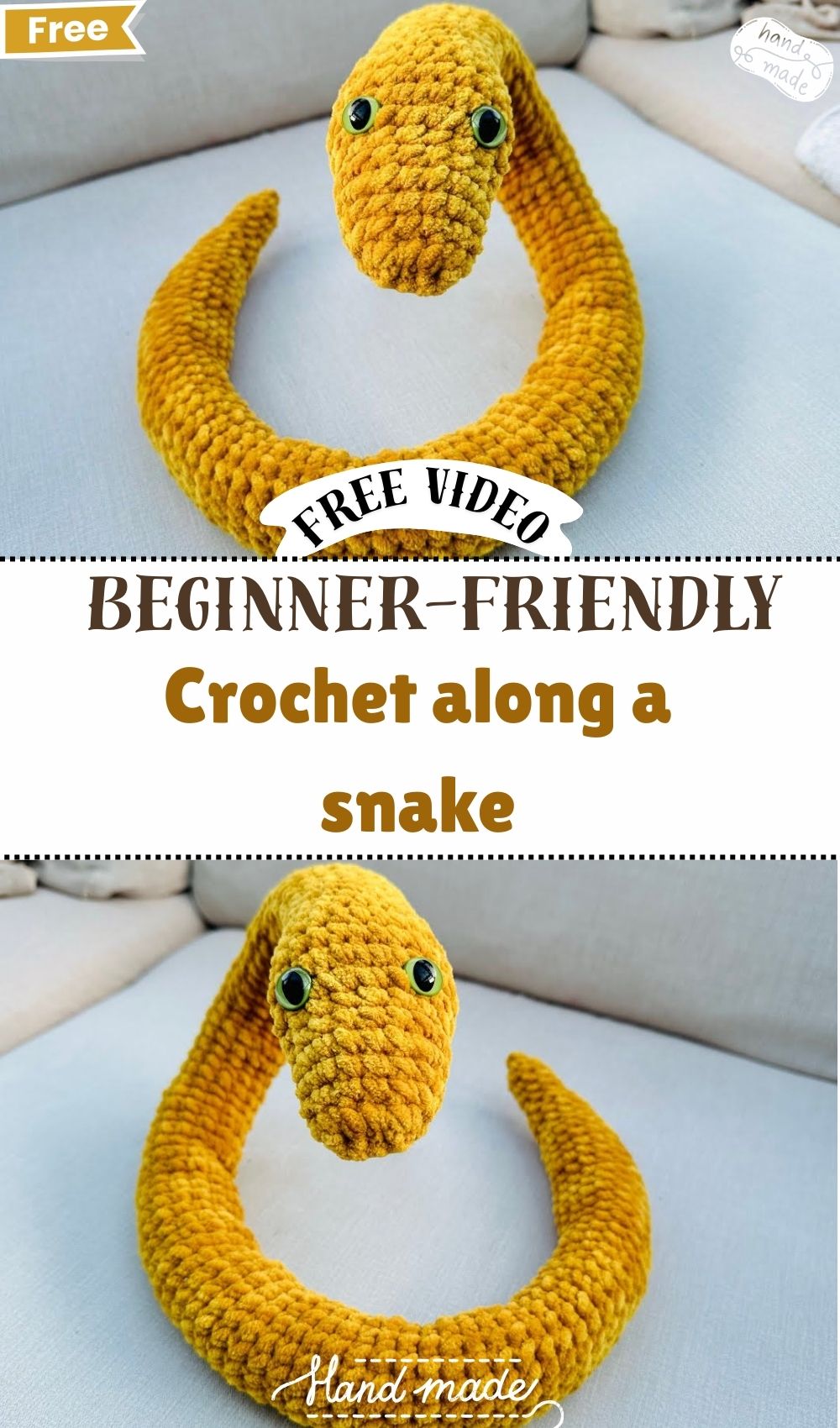 Beginner Friendly Crochet Along a Snake