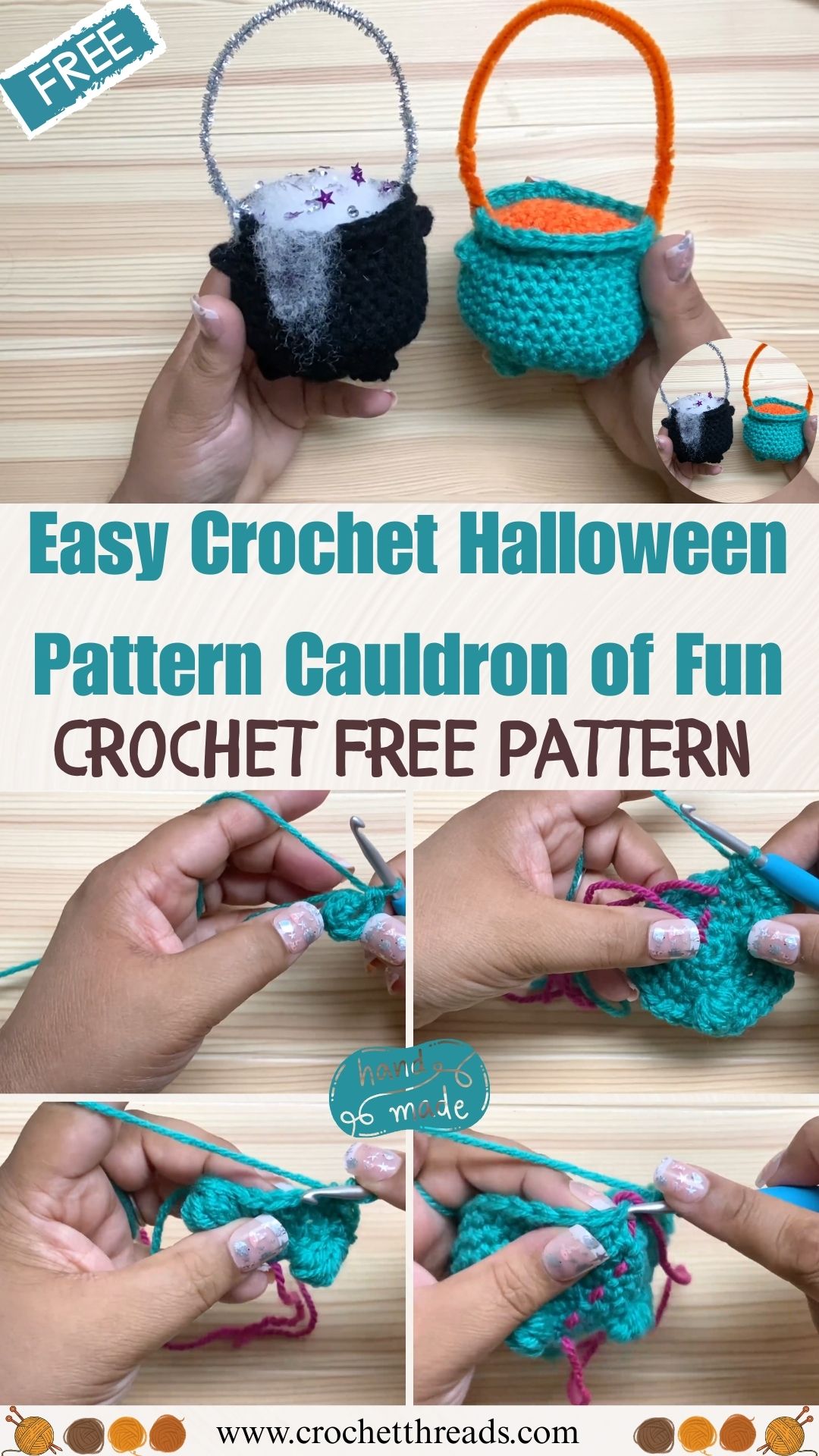 Cauldron Pattern Crochet Cauldron Halloween Patterns