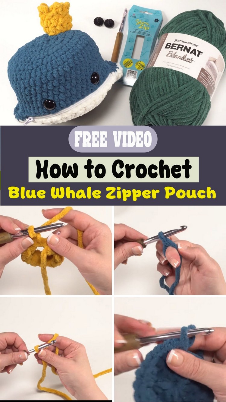 How To Crochet Blue Whale Zipper Pouch