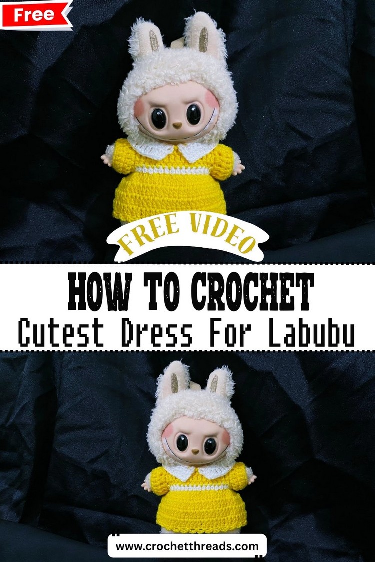 How To Crochet Cutest Dress For Labubu