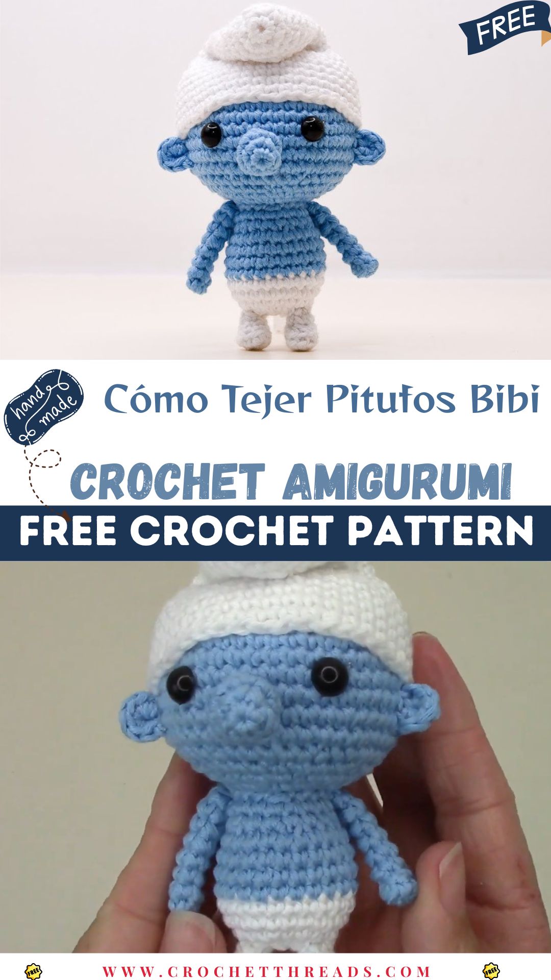 Cómo Tejer Pitufos Bibi Amigurumi – Patrón Gratis