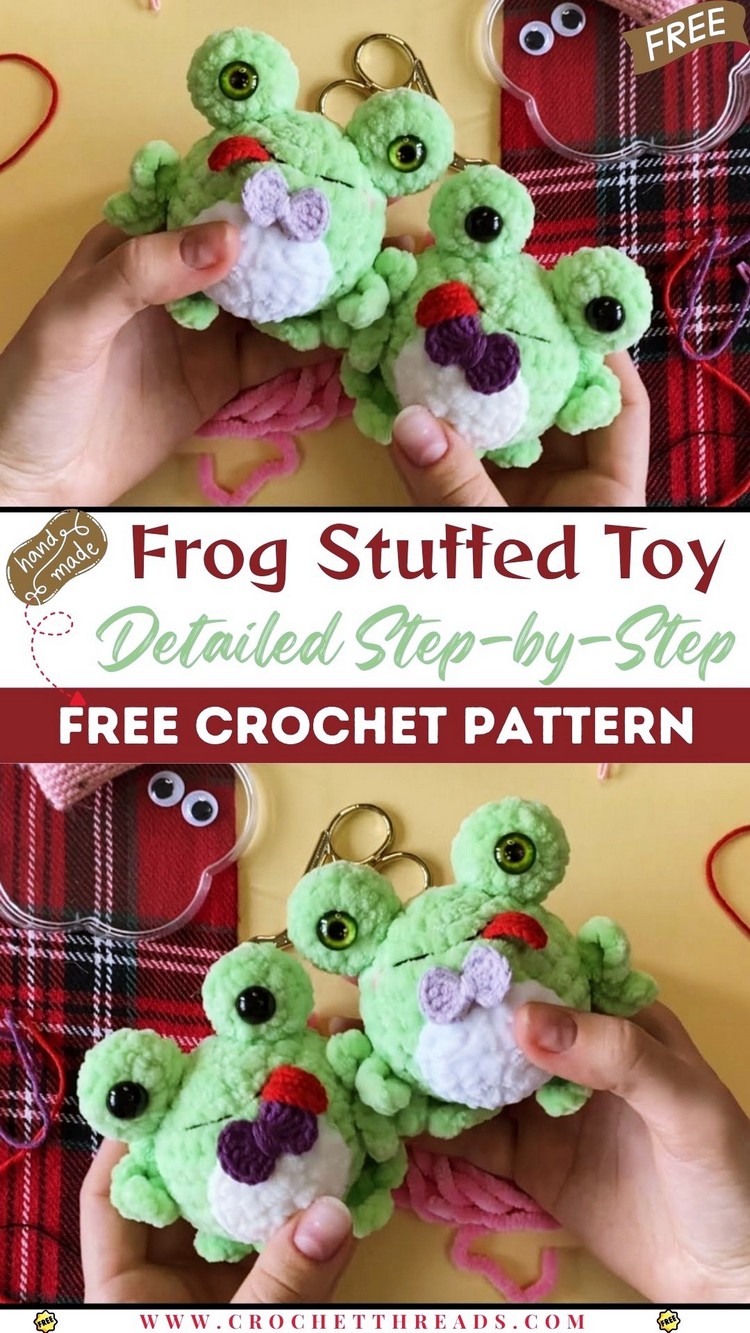 Crochet Frog Stuffed Toy Detailed Step-by-Step