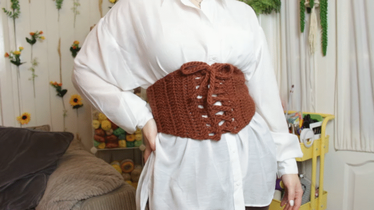 Trendy Crochet Corset Belt Handmade Outfits Fashion Statement