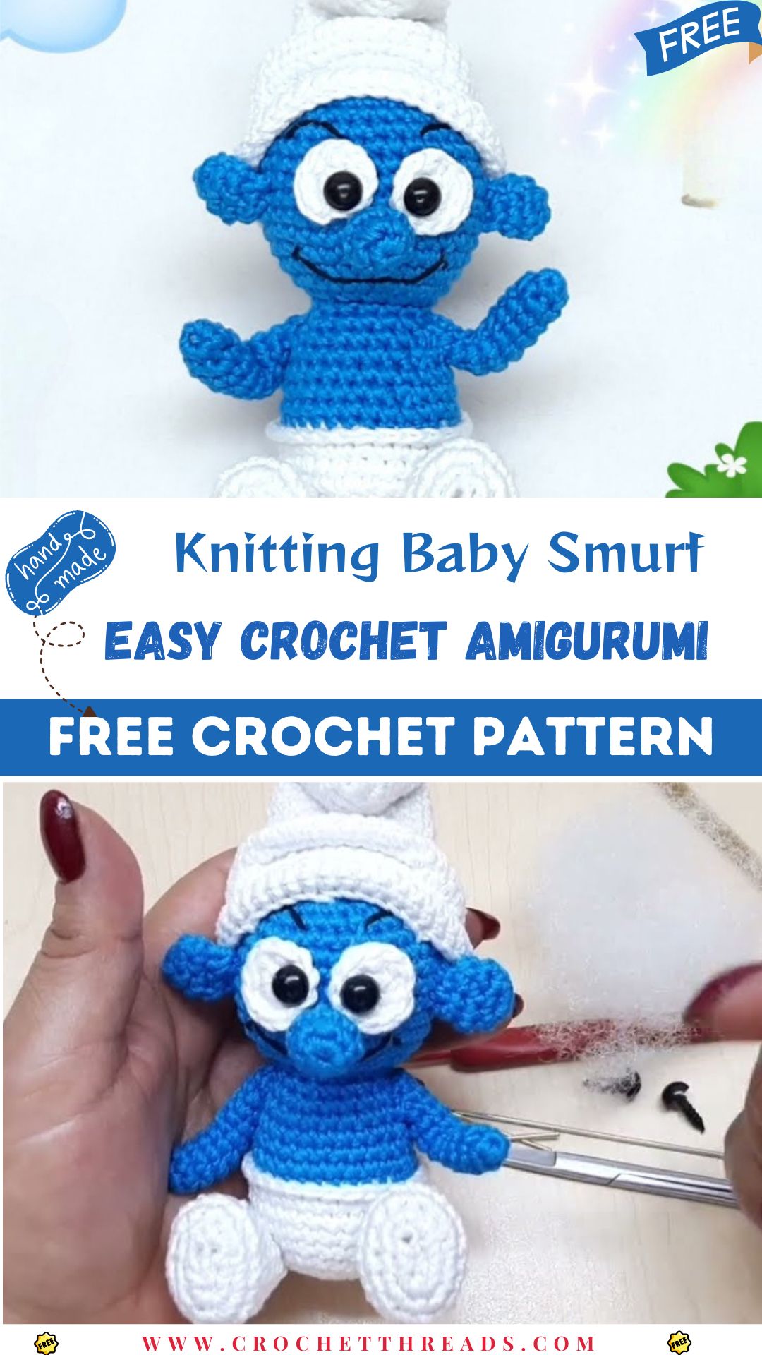 Easy Knitting Baby Smurf – Crochet Amigurumi