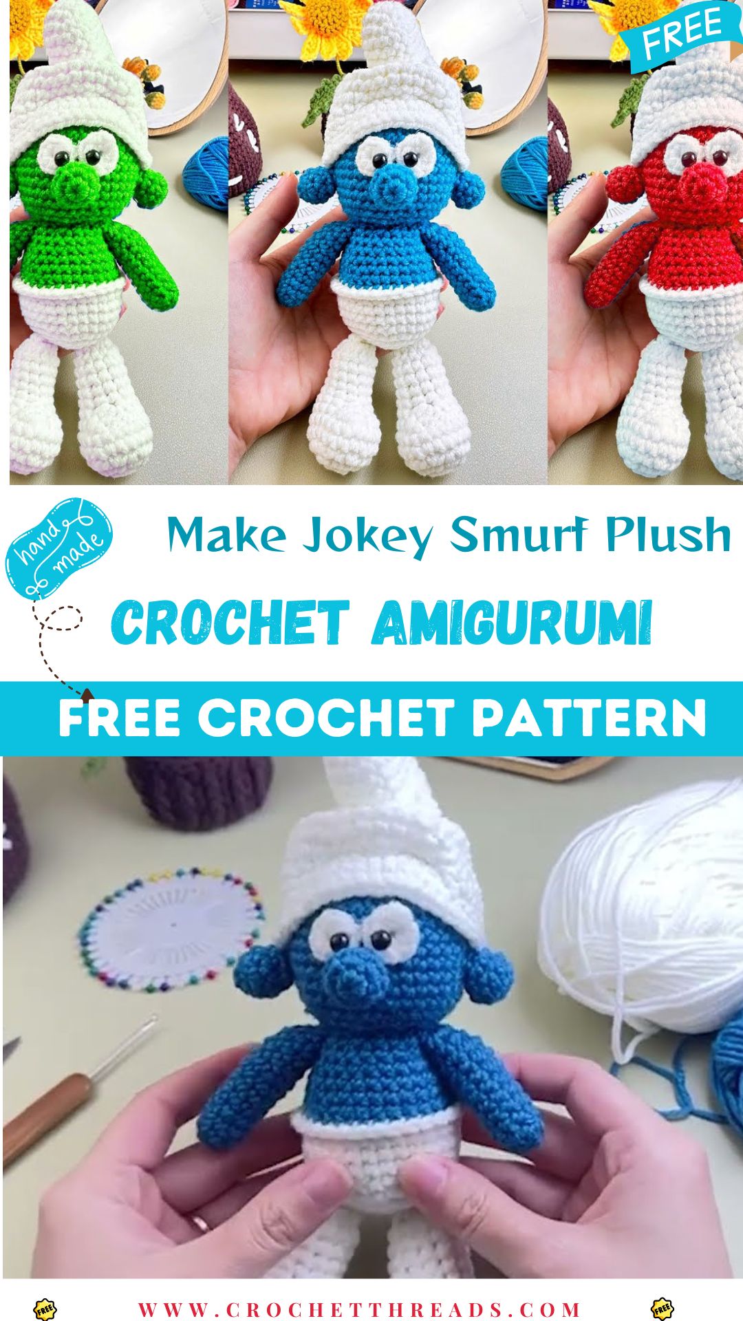 How to Make Jokey Smurf Plush – Crochet Amigurumi