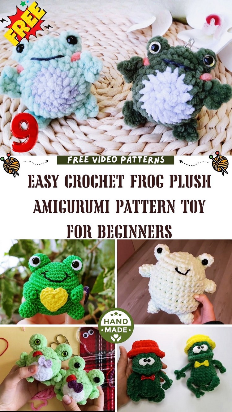 Easy Crochet Frog Plush Amigurumi Pattern Toy for Beginners