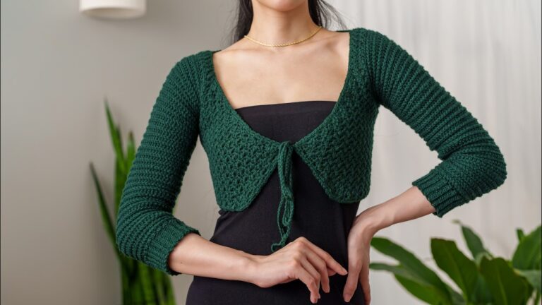 Lightweight Crochet Front Tie Cardigan Patterns for Women’s Fashion