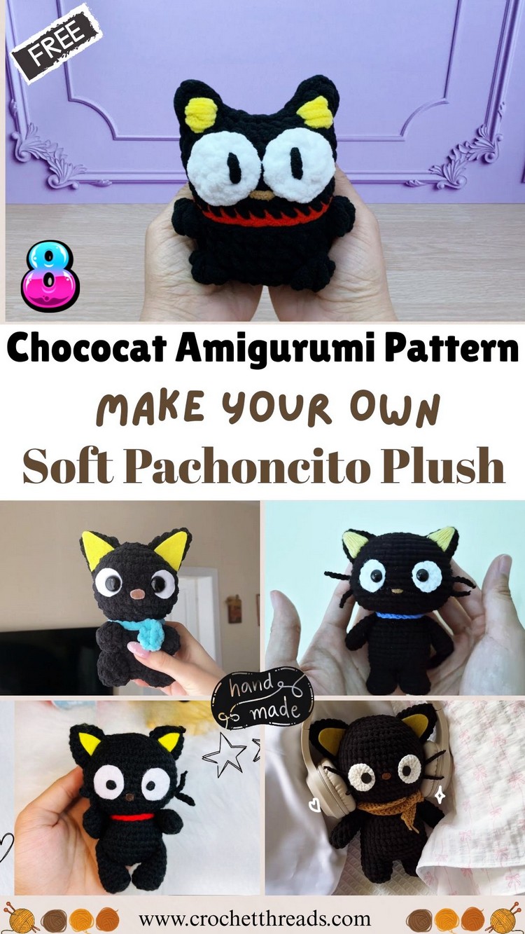 Crochet Chococat Amigurumi Pattern – Make Your Own Soft Pachoncito Plush