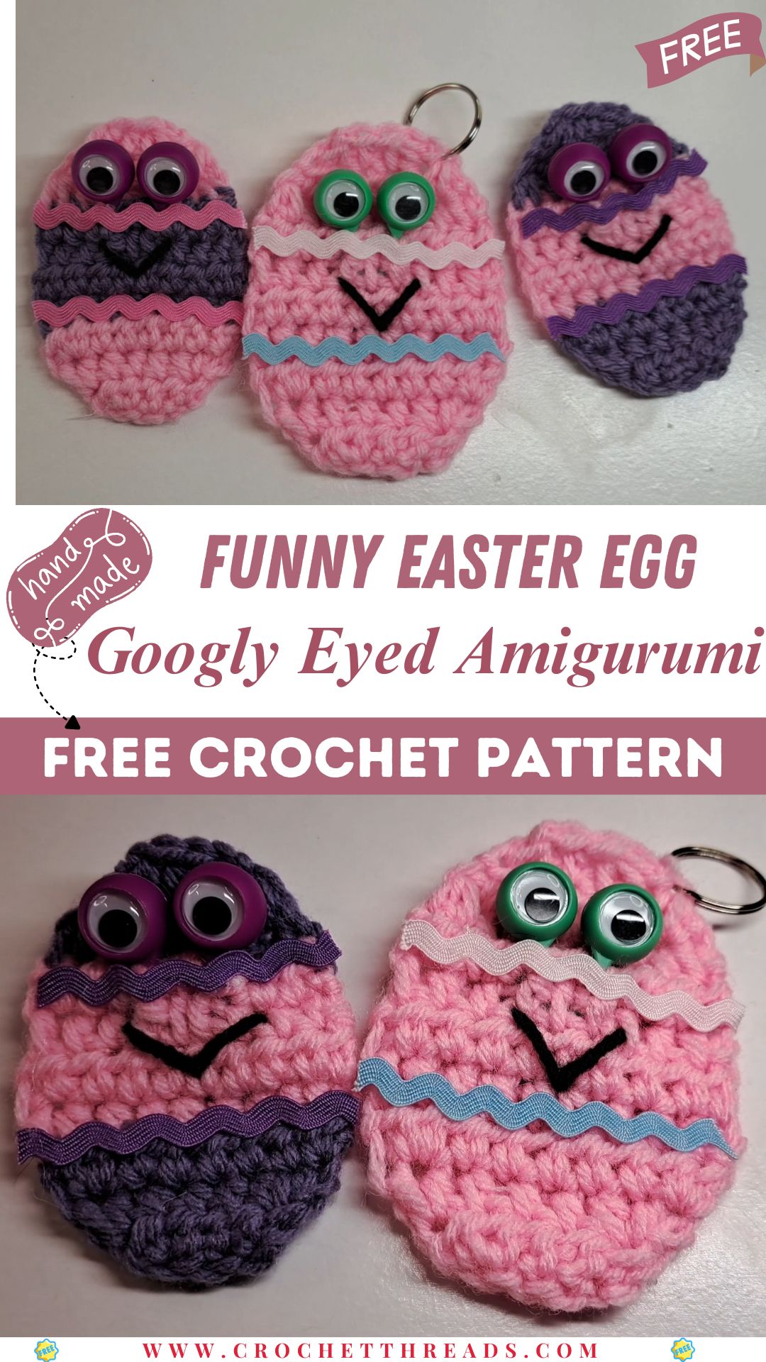 Crochet Funny Easter Egg – Googly Eyed Amigurumi Beginners