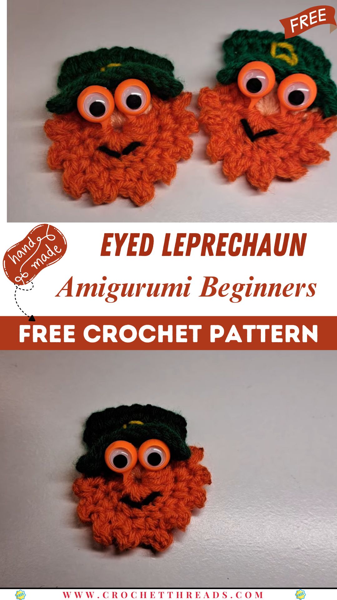 Crochet Googly Eyed Leprechaun – Adorable Amigurumi Beginners