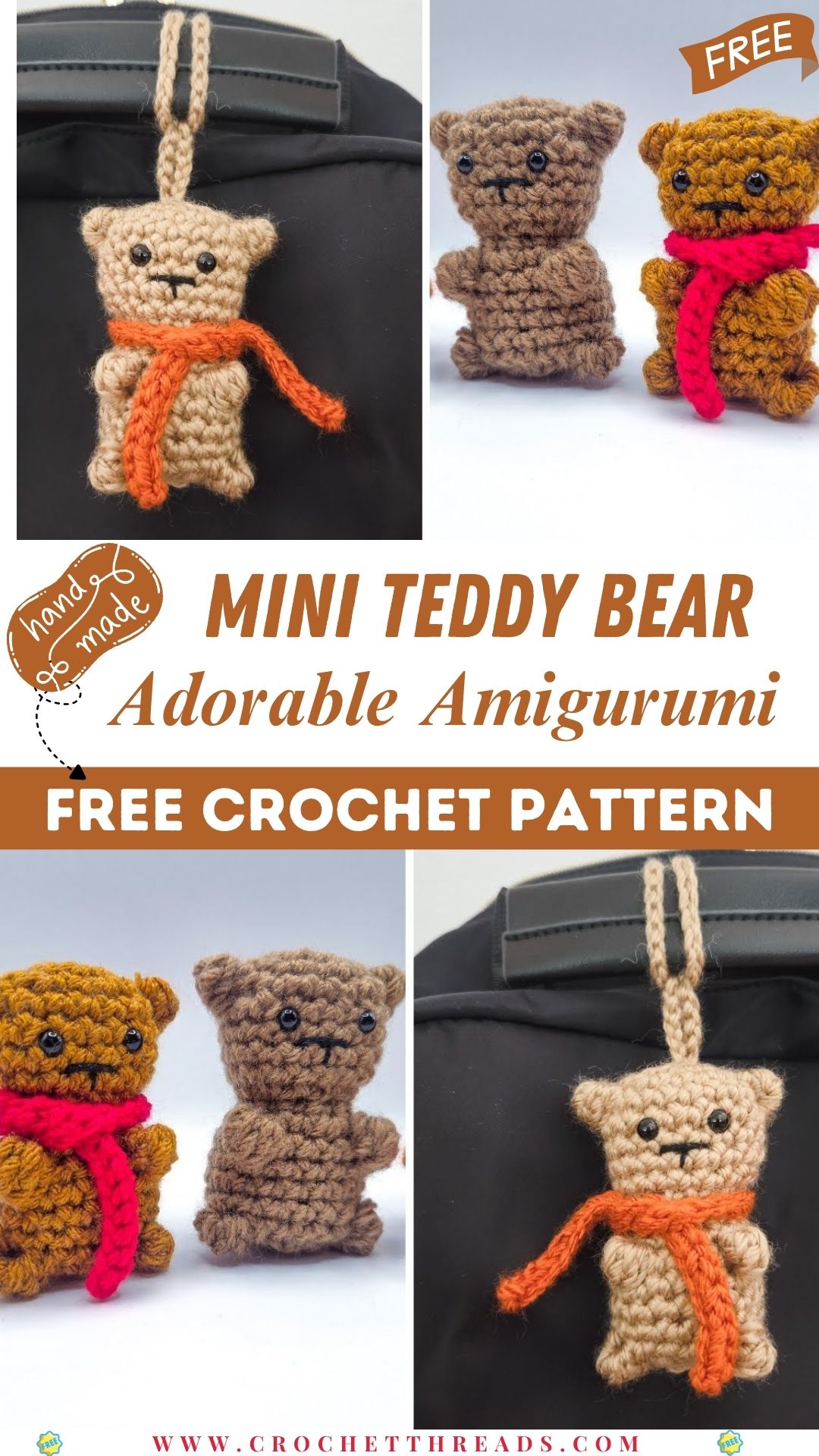 Crochet Mini Teddy Bear – Adorable Amigurumi Pattern