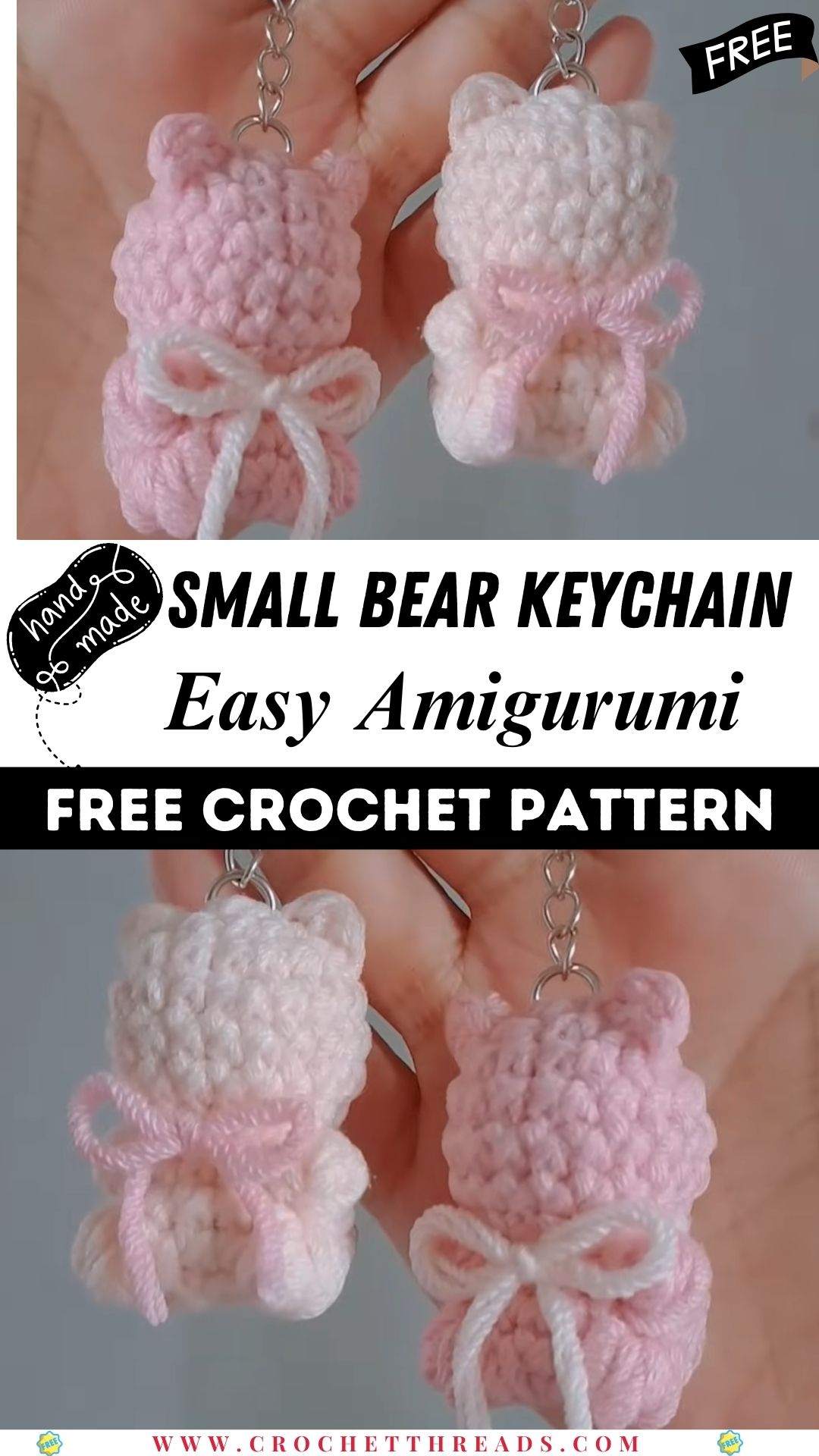 Crochet Small Bear Keychain – Cute and Easy Amigurumi Pattern