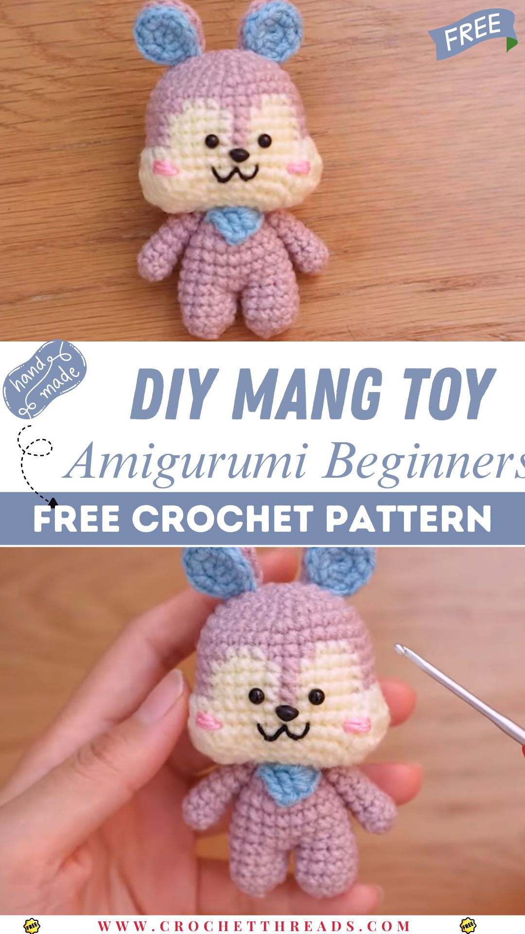 DIY Mang Crochet Toy Amigurumi Pattern for Beginners