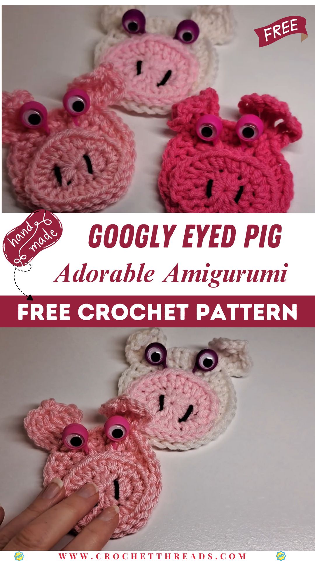 Easy Crochet Googly Eyed Pig – Adorable Amigurumi