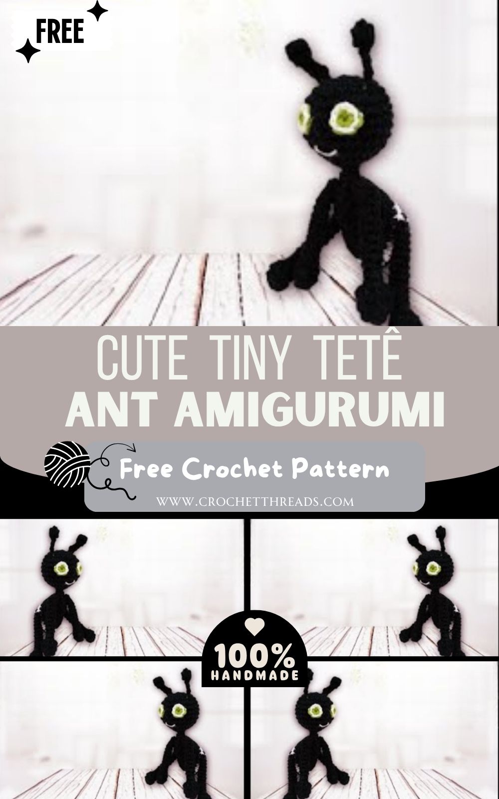 Crochet Cute Tiny Tetê Ant Amigurumi Pattern