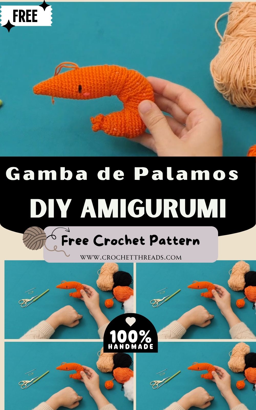 Crochet Gamba de Palamos Amigurumi Pattern DIY
