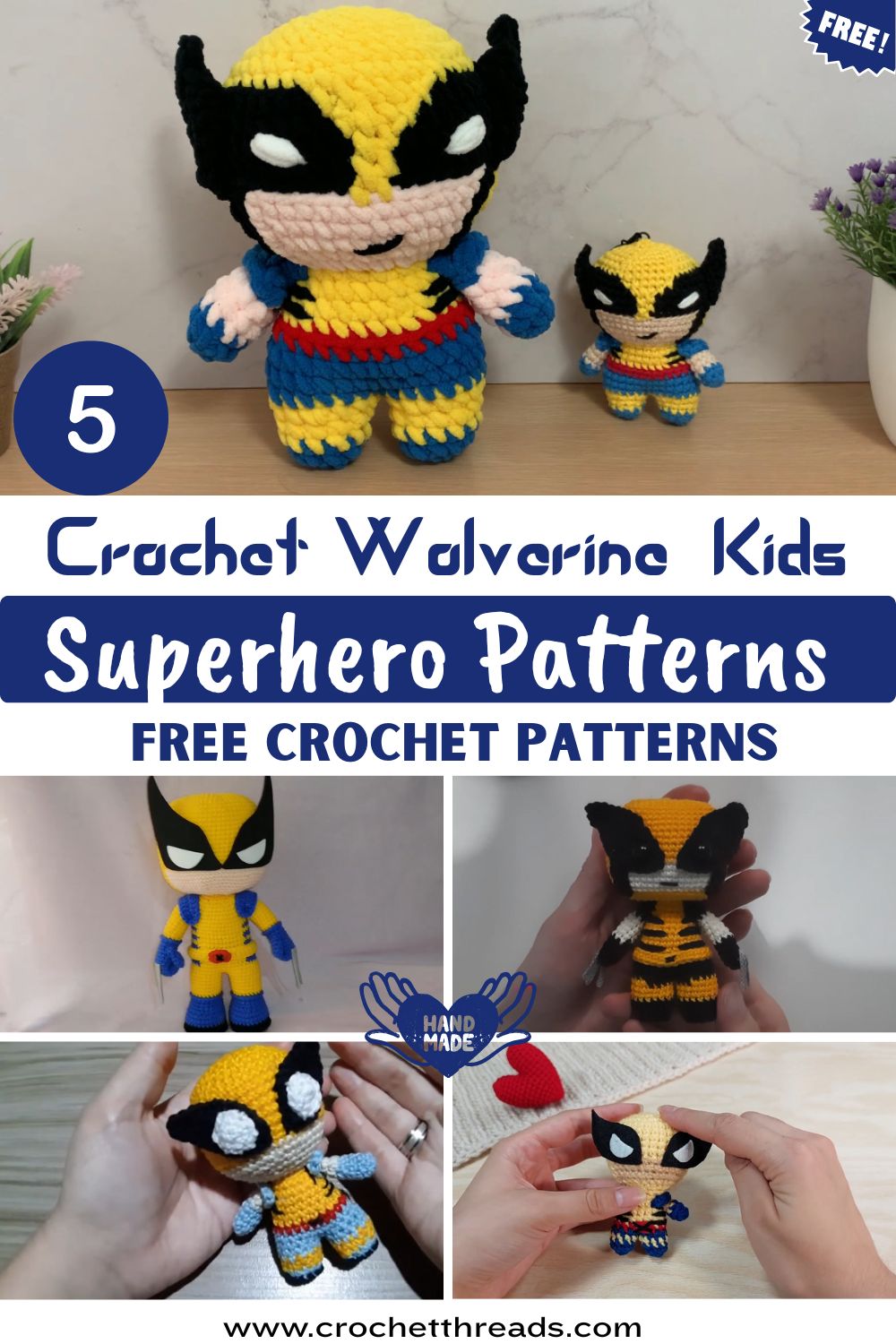 Crochet Wolverine Patterns for Kids to Play and Enjoy Superhero