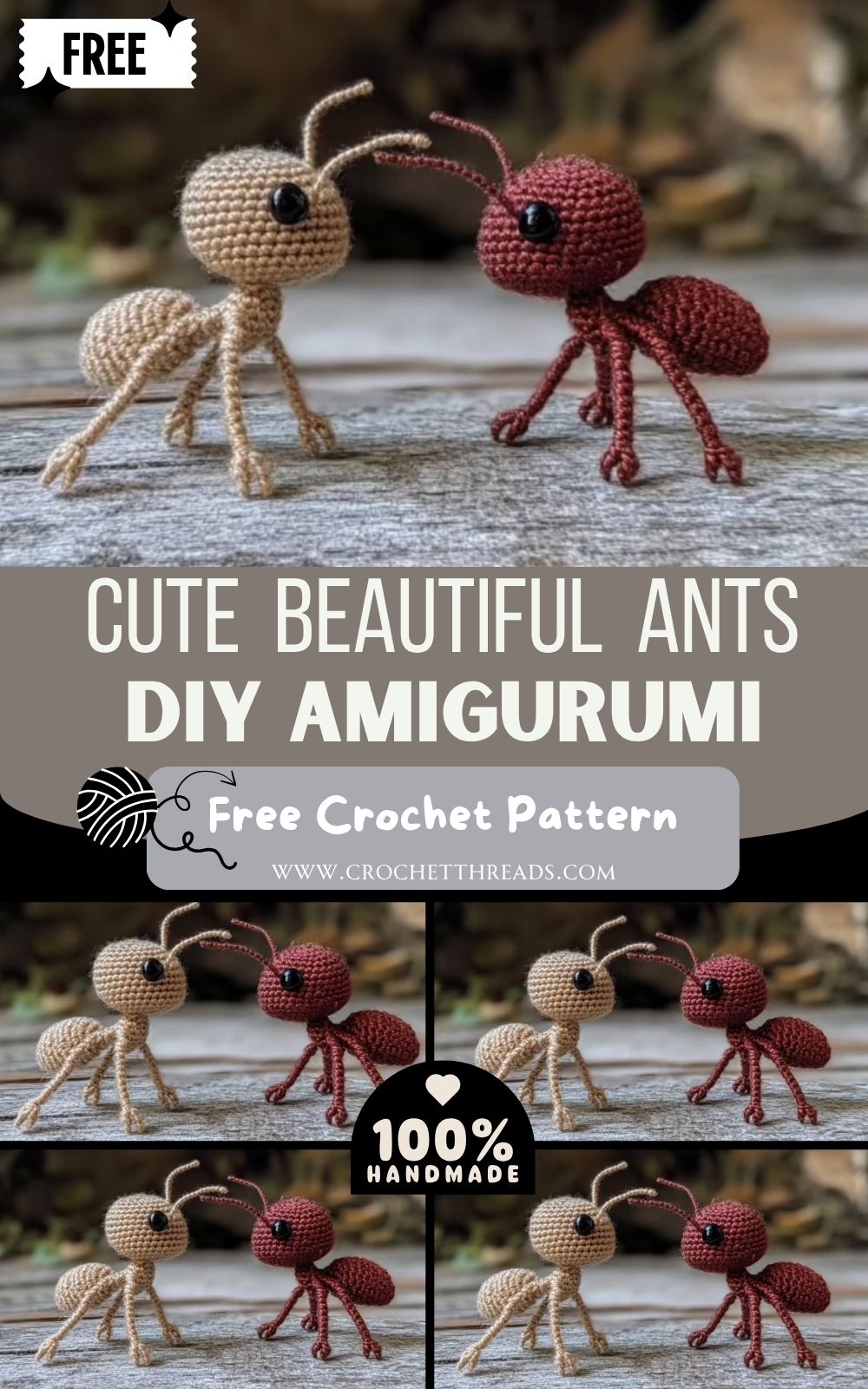 DIY Crochet Cute Beautiful Ants Amigurumi Pattern