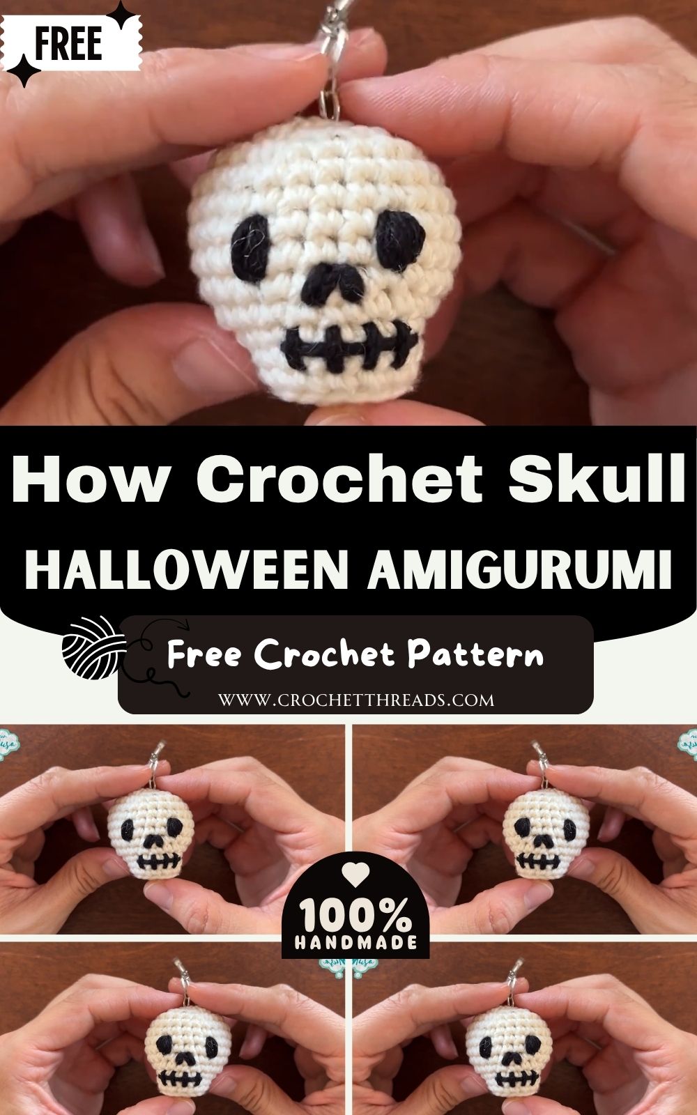 How to Crochet Skull Halloween Amigurumi Patterns Toys