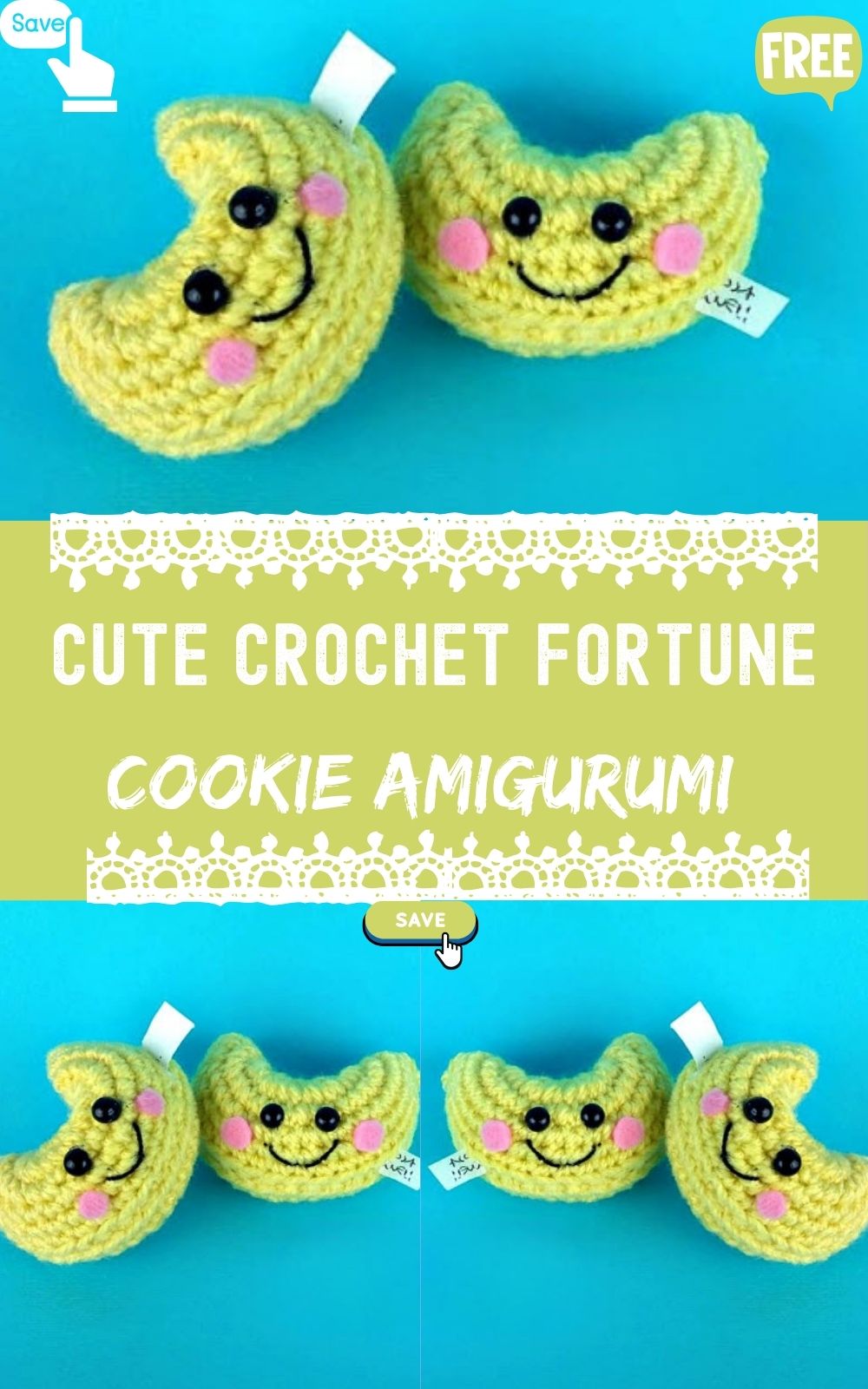 DIY Cute Crochet Fortune Cookie Amigurumi Pattern