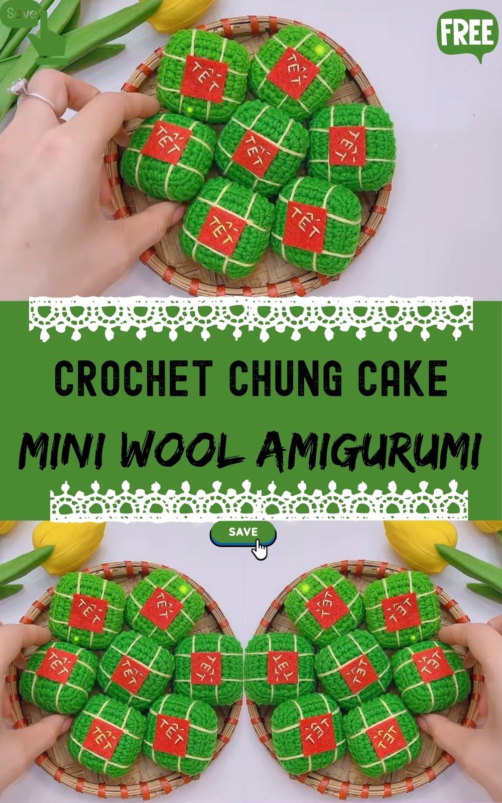 Mini Cute Crochet Chung Cake Wool Amigurumi Pattern