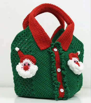 Fearless Crochet Santa Shirt Christmas Bag Tote Pattern