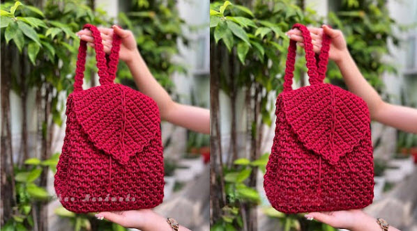 Cheerful Crochet Forest Leaf Rucksack Backpack Pattern