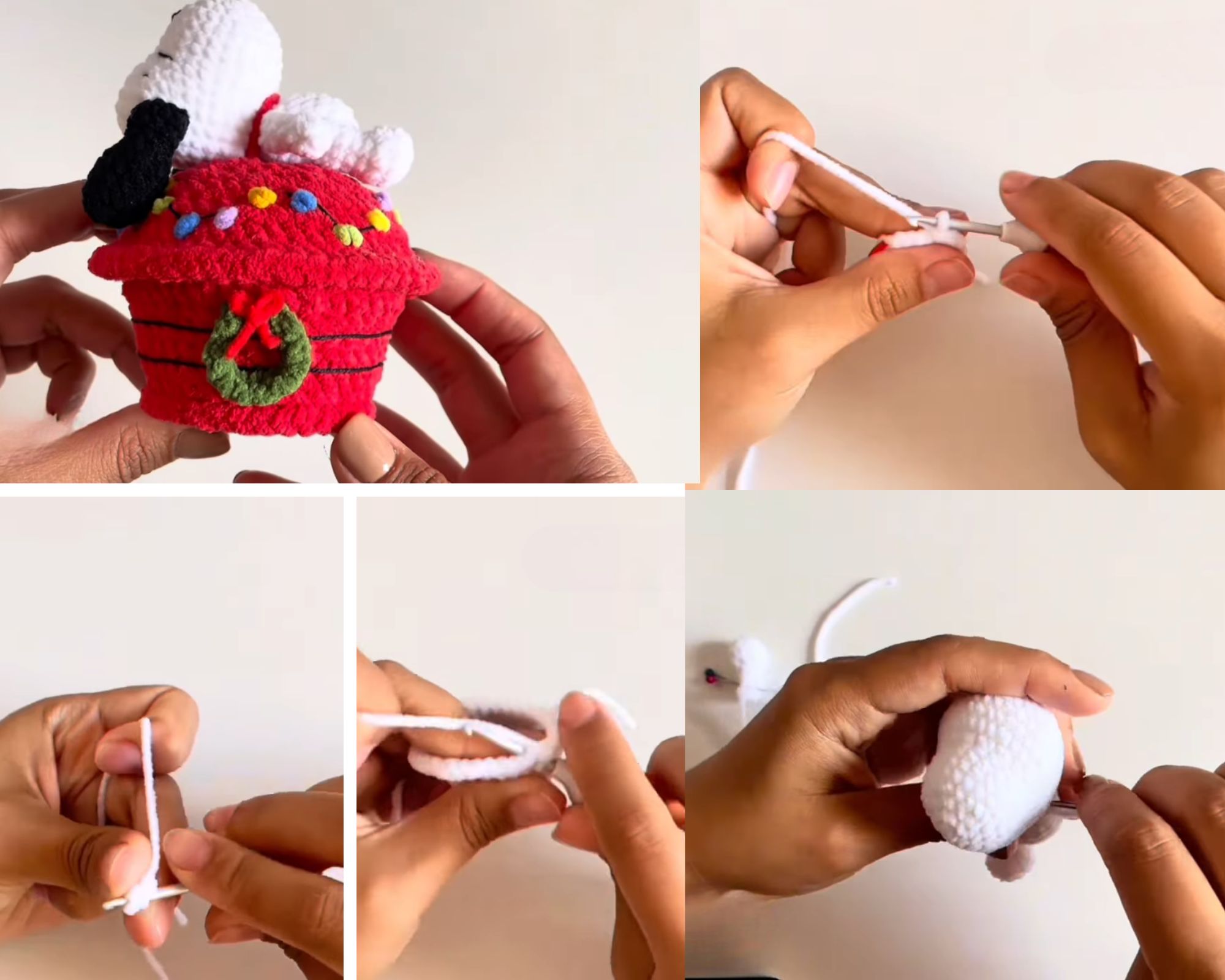 Polished Crochet Santa Hat Snoopy Christmas Amigurumi Pattern