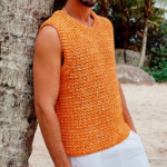 Crochet Tank Top for Men Patterns Summer Outfit Ideas