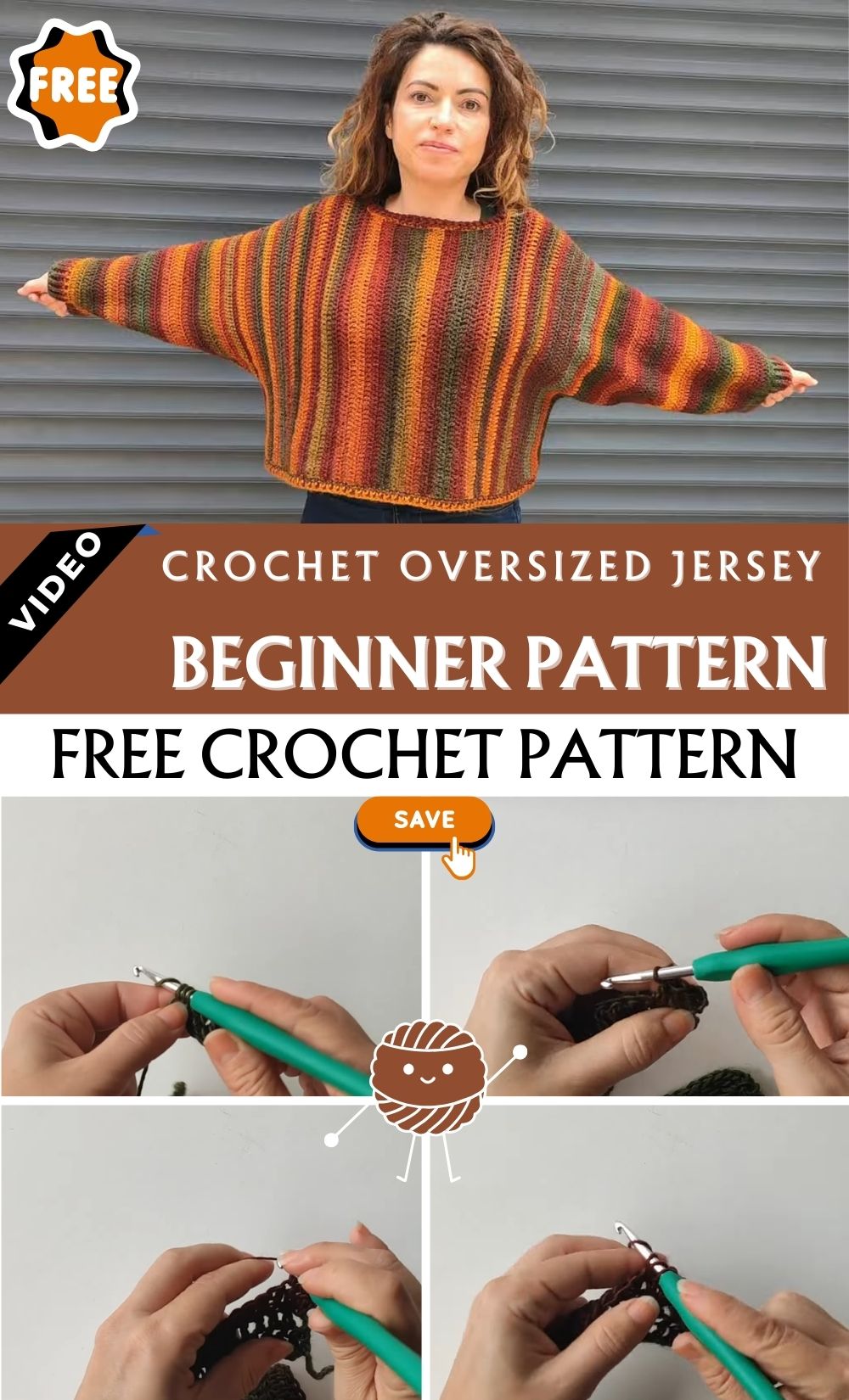 Classy Crochet an Oversized Jersey Beginner Pattern