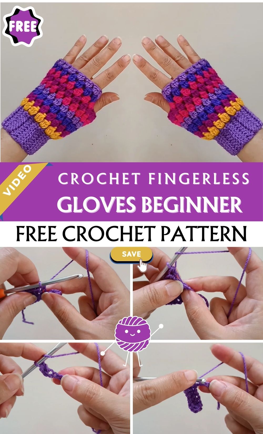 Inspiring Crochet Fingerless Gloves Beginner Pattern